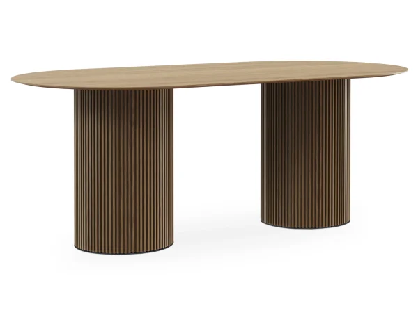Стол обеденный овальный Mono Stripe 200х100 дуб — изображение 2