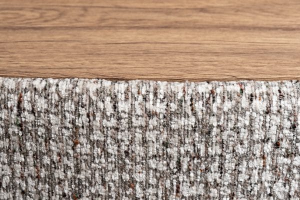 Столик прикроватный мягкий Runa шенилл серая Seppia Ser 49*49*27см — изображение 3