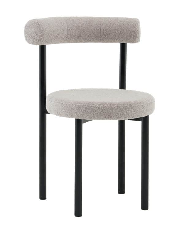 Стул обеденный Флорео букле светло-серый