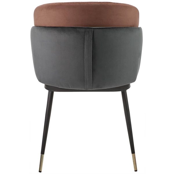 Стул Peki тёмно-серый, терракотовый — изображение 4