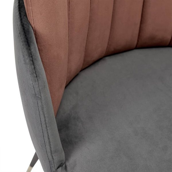 Стул Peki тёмно-серый, терракотовый — изображение 5