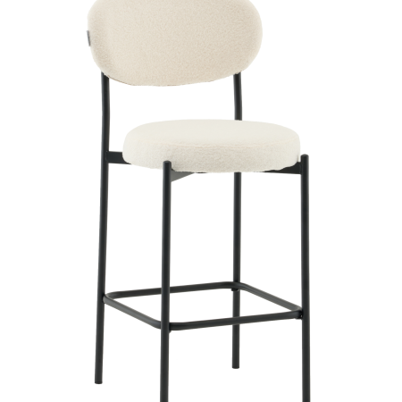 Стул полубарный Бриф DD букле молочный