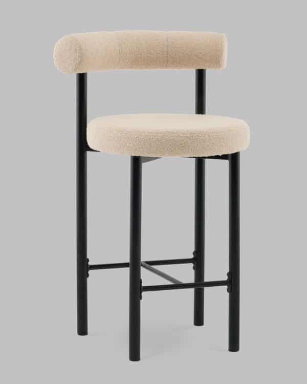 Стул полубарный Флорео букле бежевый — изображение 3