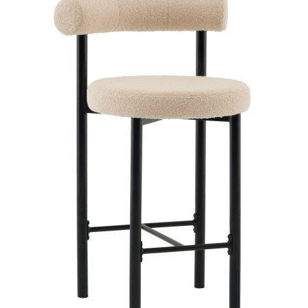 Стул полубарный Флорео букле бежевый