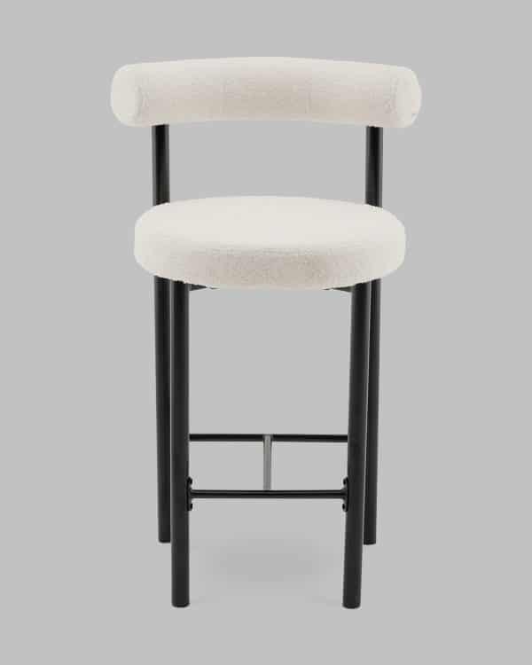 Стул полубарный Флорео букле молочный — изображение 3