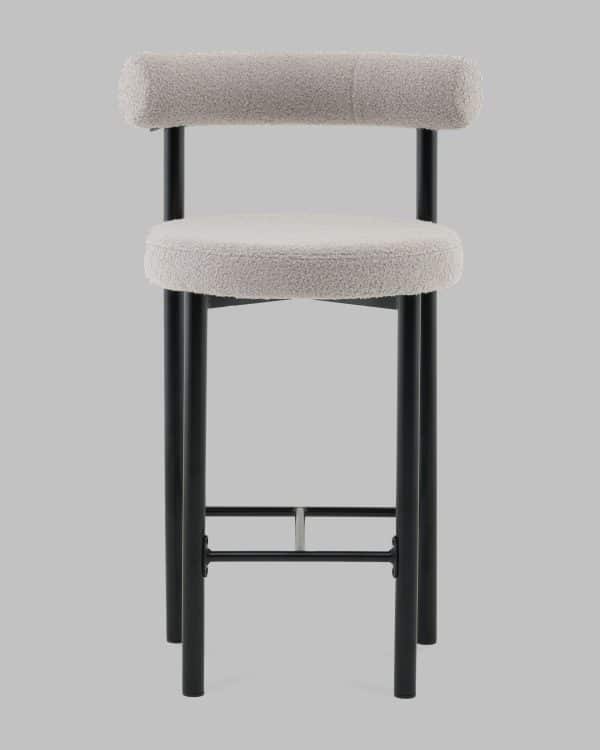 Стул полубарный Флорео букле светло-серый — изображение 3