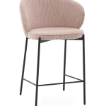 Стул полубарный Тисдейл букле розово-персиковый