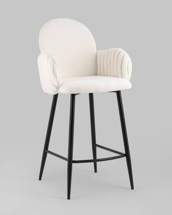Стул полубарный Wave Stripes букле белый — изображение 2