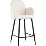 Стул полубарный Wave Stripes букле белый