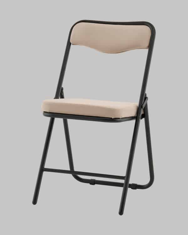 Стул складной Джонни велюр велютто бежевый каркас черный матовый — изображение 3