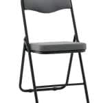 Стул складной Джонни велюр велютто темно-серый каркас черный матовый