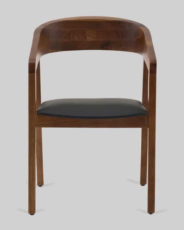 Стул Вудкерри каркас дерево цвет темный орех экокожа черный — изображение 3