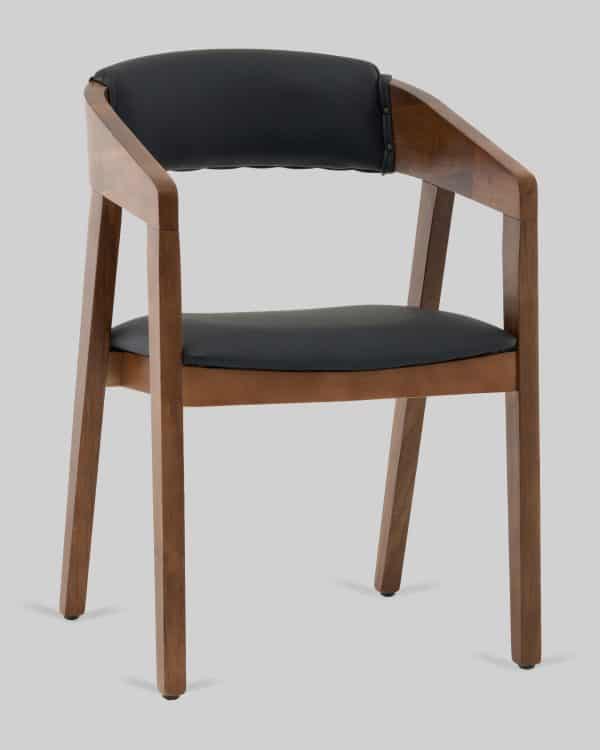 Стул Вудкерри S каркас дерево цвет темный орех экокожа черный — изображение 2