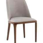 Стул Вудмайкл каркас дерево цвет темный орех рогожка бежевый