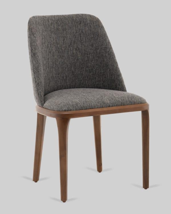 Стул Вудмайкл каркас дерево цвет темный орех рогожка темно-серый — изображение 2