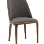 Стул Вудмайкл каркас дерево цвет темный орех рогожка темно-серый