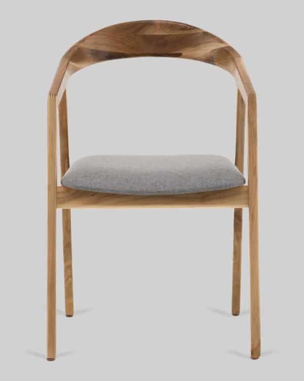 Стул Вудмилан каркас дерево цвет натуральный орех рогожка серый — изображение 3