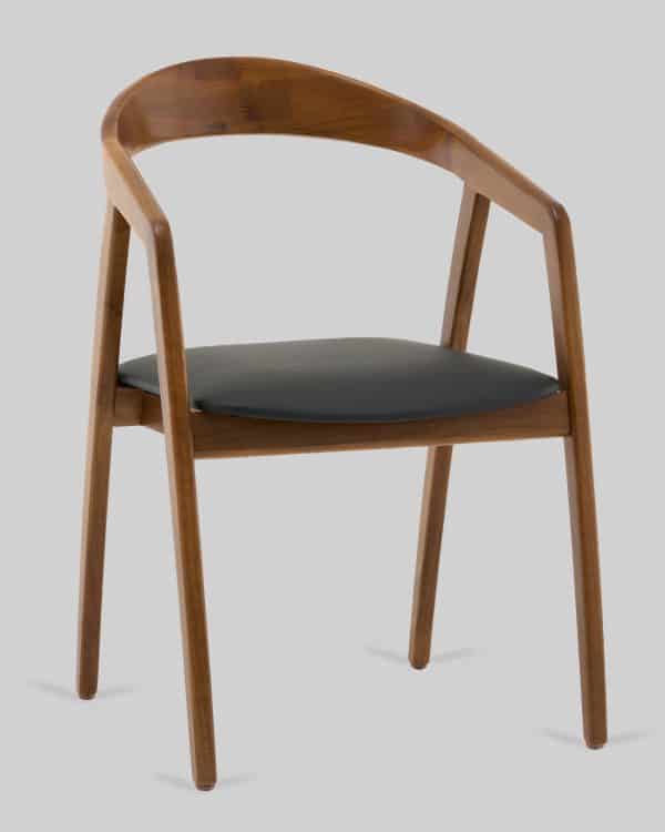 Стул Вудмилан каркас дерево цвет темный орех экокожа черный — изображение 2