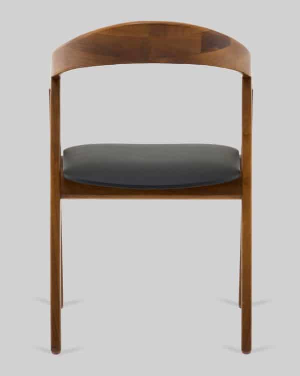 Стул Вудмилан каркас дерево цвет темный орех экокожа черный — изображение 3