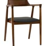 Стул Вудримини каркас дерево цвет темный орех экокожа черный