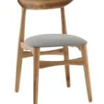 Стул Вудсимпл каркас дерево цвет натуральный орех рогожка серый