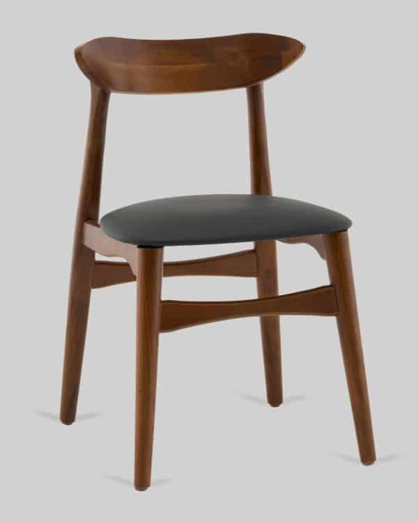 Стул Вудсимпл каркас дерево цвет темный орех экокожа черный — изображение 2