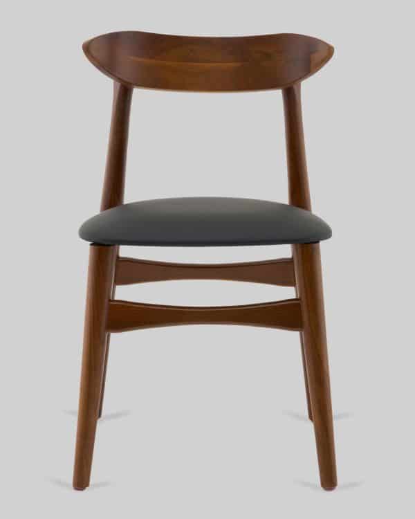 Стул Вудсимпл каркас дерево цвет темный орех экокожа черный — изображение 3