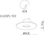 Точечный встраиваемый светильник Arte Lamp UOVO A1425PL-1GY — изображение 2