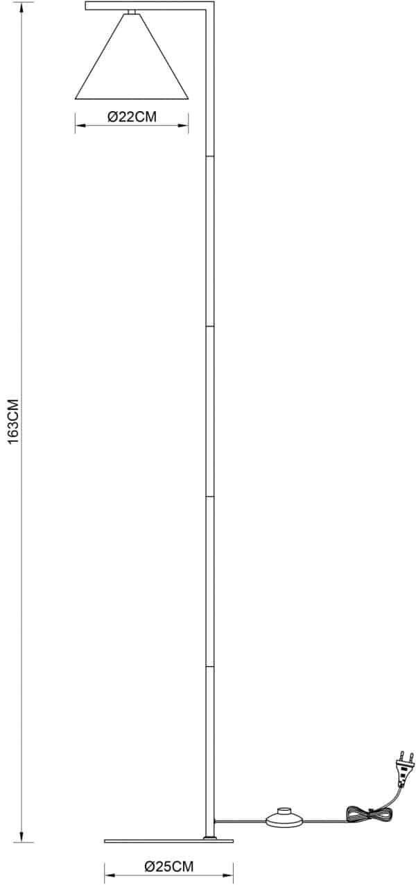 Торшер Arte Lamp DAVID A7033PN-1BK — изображение 4