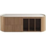 Тумба Lagom под ТВ 2 ящика 3 ниши ширина 140 см (натуральный дуб