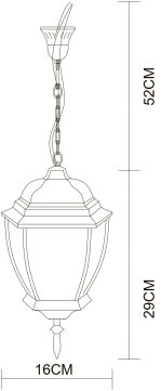 Уличный подвесной светильник Arte Lamp PEGASUS A3151SO-1BN — изображение 5
