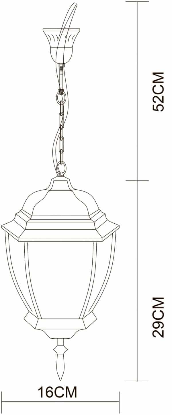 Уличный подвесной светильник Arte Lamp PEGASUS A3151SO-1BN — изображение 5