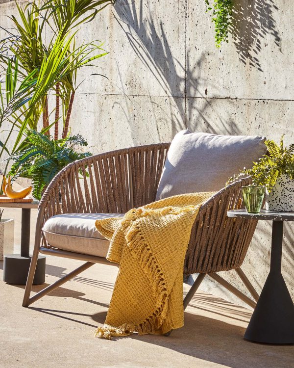 Веревочное кресло Branzie коричневое — изображение 2