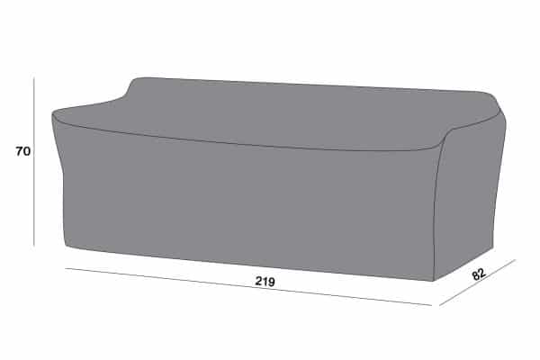 трехместный 219×82×70 см