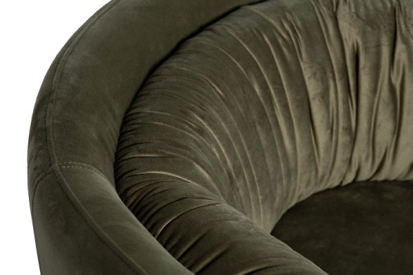 ZW-KRES-061 ZEL Кресло поворотное велюр зеленый 76*72*71см — изображение 3