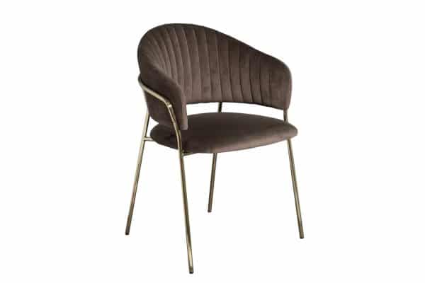 30C-12962 Стул обеденный велюр темно-коричневый 59*56*81см — изображение 2