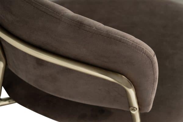 30C-12962 Стул обеденный велюр темно-коричневый 59*56*81см — изображение 4