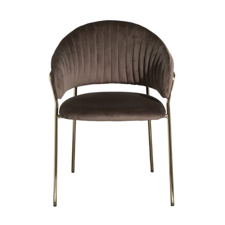 30C-12962 Стул обеденный велюр темно-коричневый 59*56*81см