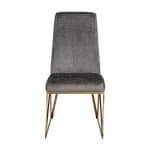 30C-20140 Стул велюр шенилл серый/браш.золото 49*65*99см