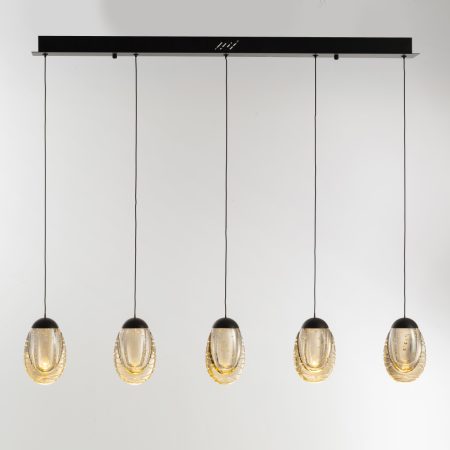 Подвесной светильник MD25090022-5B matt black/champagne