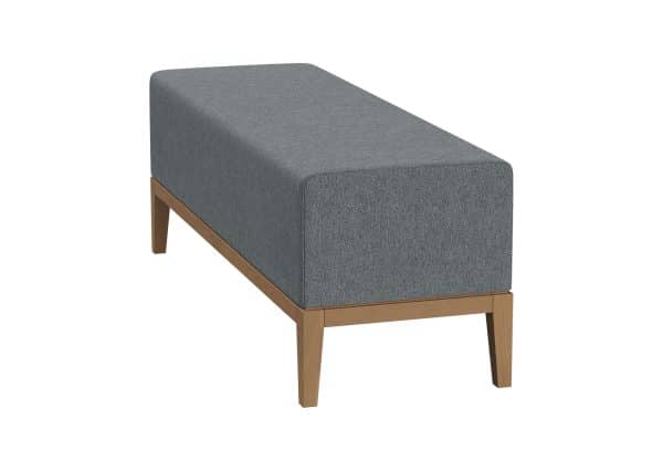 Банкетка Fjord 120 см (светло-серый твид, бук) — изображение 3