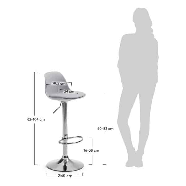 Барный стул Orlando серый — изображение 4