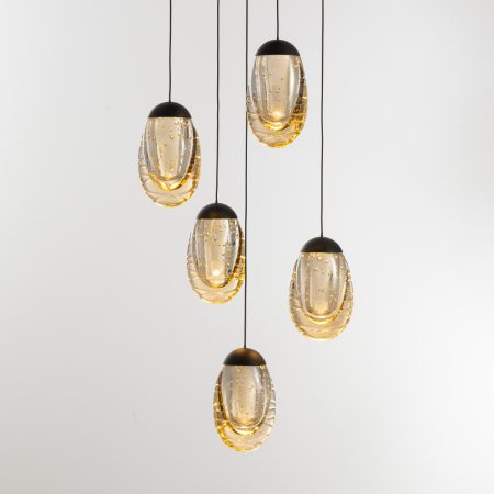 Подвесной светильник MD25090022-5A matt black/champagne