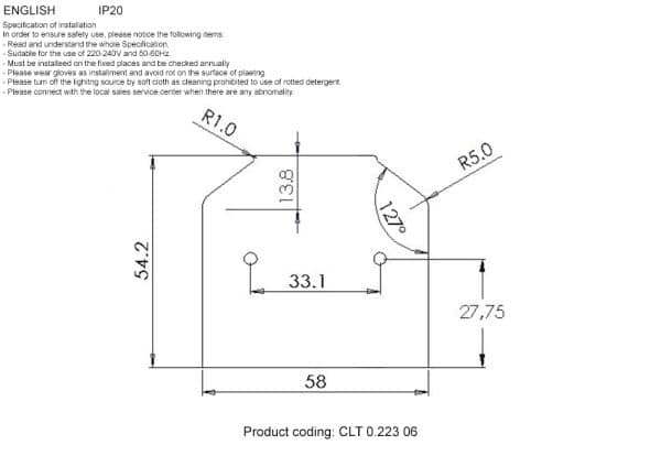 Заглушка для профиля-адаптера в натяжной потолок для магнитного шинопровода Crystal Lux CLT 0.223 06 — изображение 2