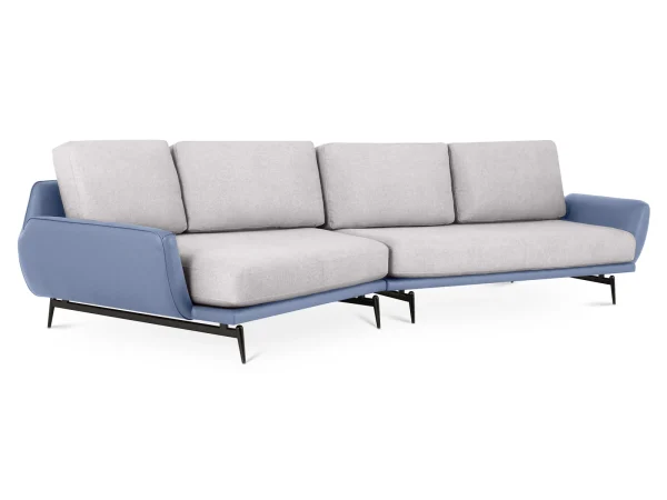 Диван Ispani угловой левый серый, голубой — изображение 2