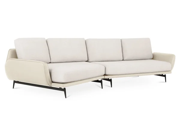 Диван Ispani угловой левый белый, бежевый — изображение 2