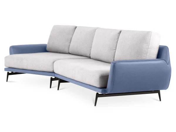 Диван Ispani угловой левый серый, голубой — изображение 3
