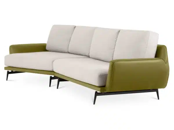 Диван Ispani угловой левый белый, зеленый — изображение 3