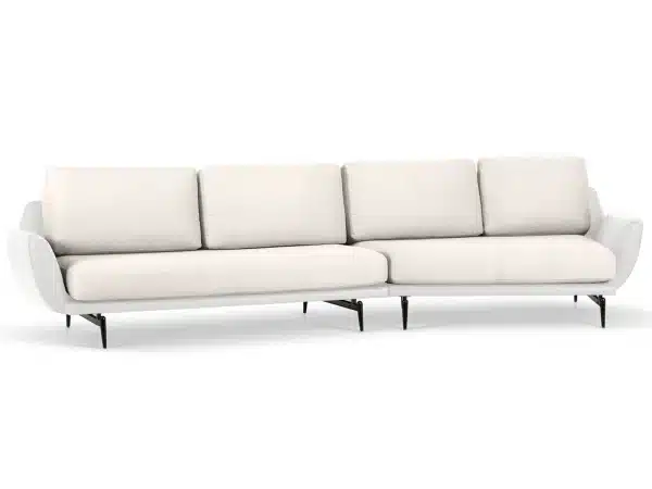 Диван Ispani угловой правый белый, бежевый — изображение 3