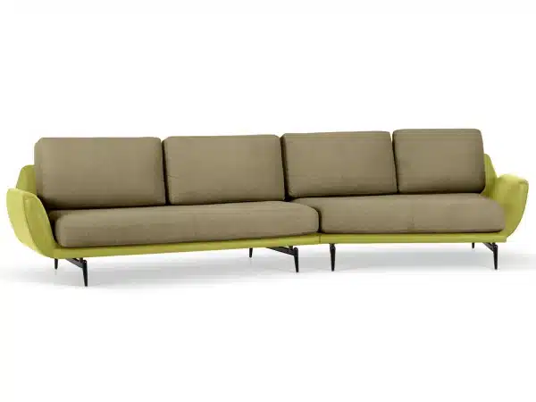 Диван Ispani угловой правый коричневый, зеленый — изображение 3